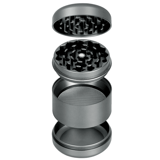 King Palm Mars Herb Grinder 4 Part - Grey