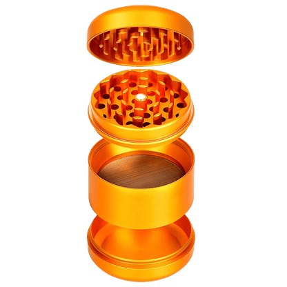 King Palm Mars Herb Grinder 4 Piece - Gold