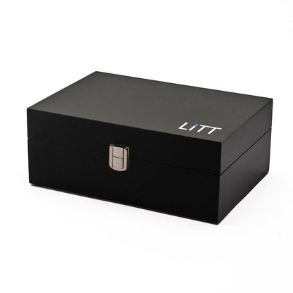 LITT Rolling Stash Box Set - With Rolling Tray, 2 Glass Storage Jars and Herb Grinder