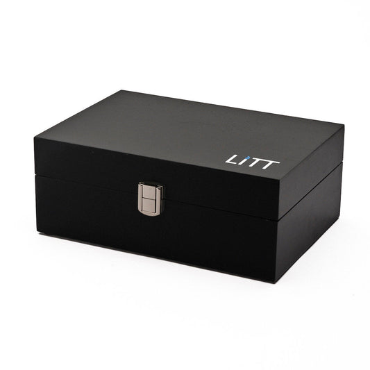 LITT Rolling Stash Box Set - With Rolling Tray, 2 Glass Storage Jars and Herb Grinder