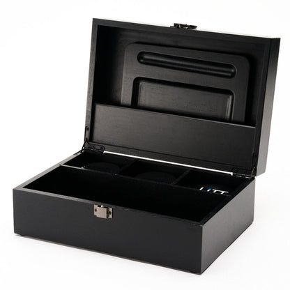 LITT Rolling Stash Box Set - With Rolling Tray, 2 Glass Storage Jars and Herb Grinder