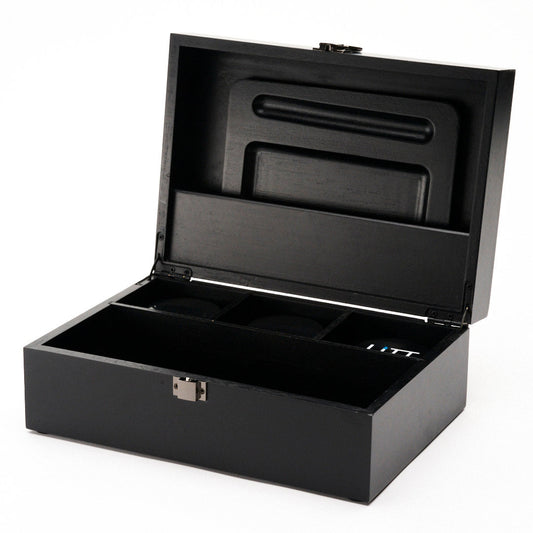LITT Rolling Stash Box Set - With Rolling Tray, 2 Glass Storage Jars and Herb Grinder