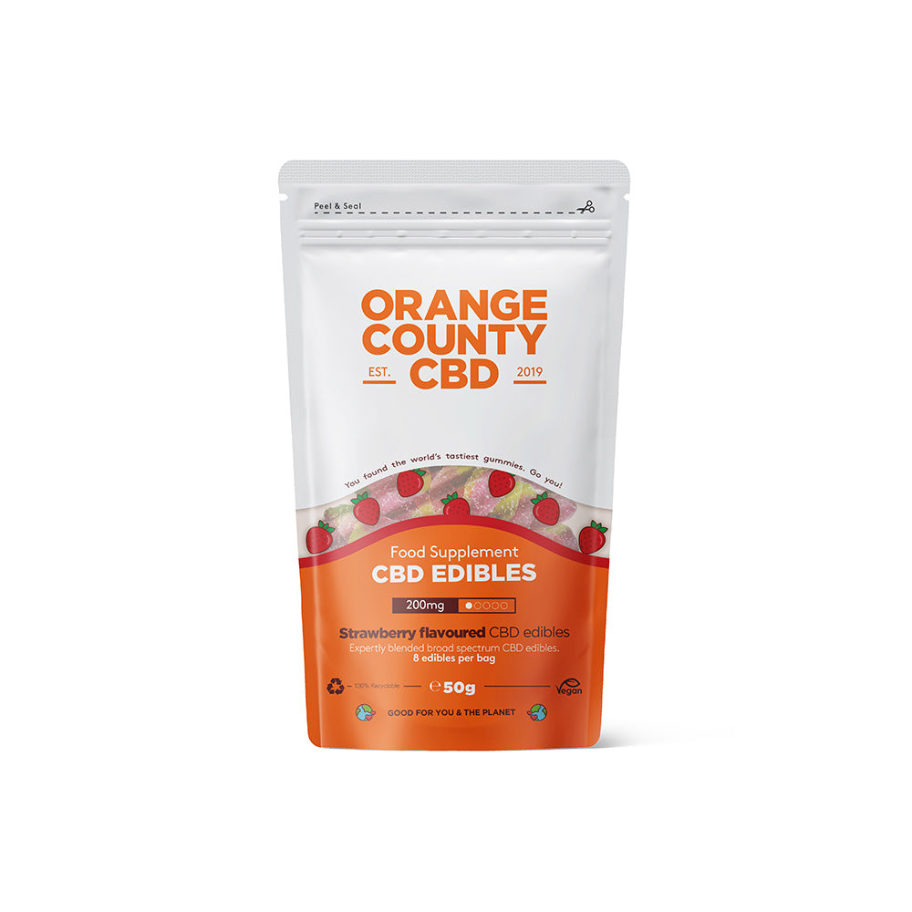 Orsnge County CBD Gummy Strawberries Grab Bag 200mg