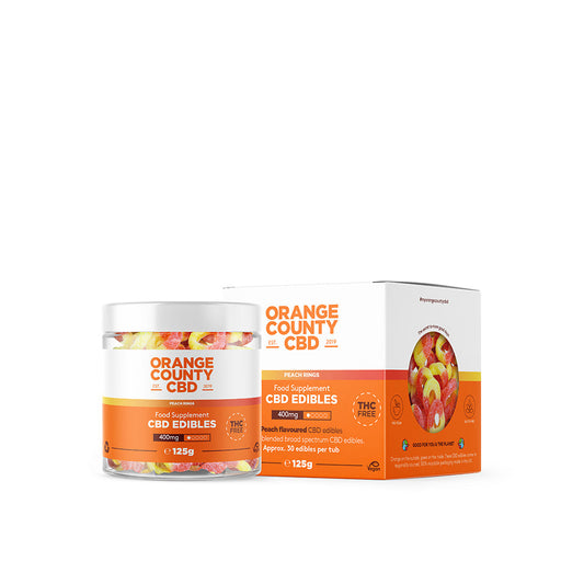 Orange County CBD Gummy Peach Rings 1200mg