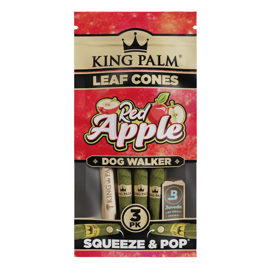 King Palm Leaf Cone Dog Walker - Red Apple