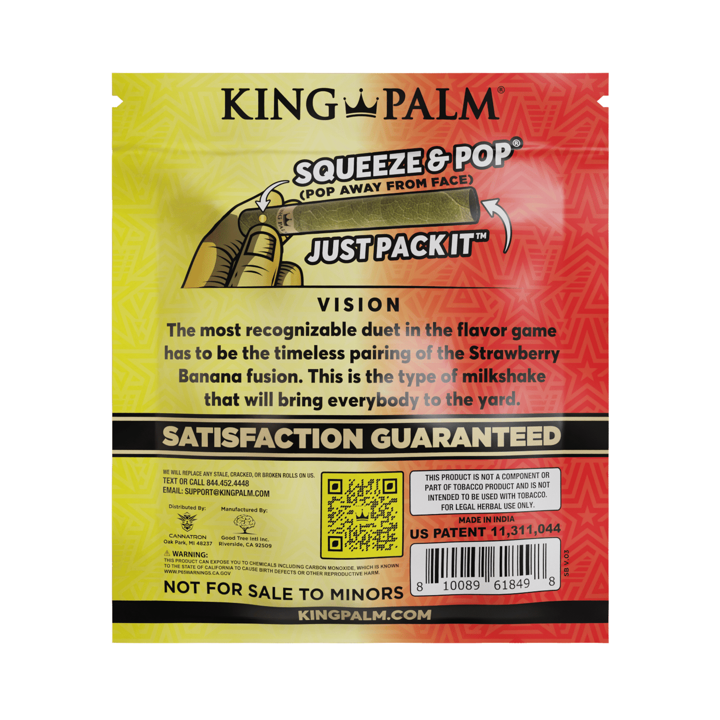 King Palm Mini Rolls [25pc] - Strawberry Banana