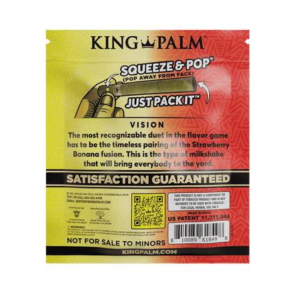 King Palm Mini Rolls [25pc] - Strawberry Banana