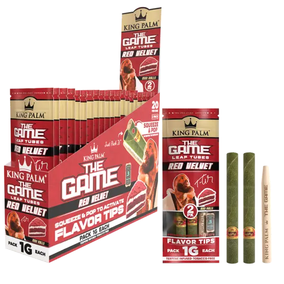King Palm Dual Mini Rolls (1g) - Red Velvet [The Game]
