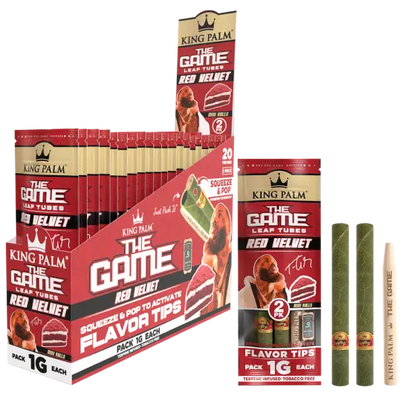 King Palm Dual Mini Rolls (1g) - Red Velvet [The Game]