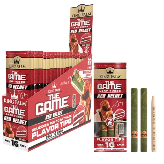 King Palm Dual Mini Rolls (1g) - Red Velvet [The Game]