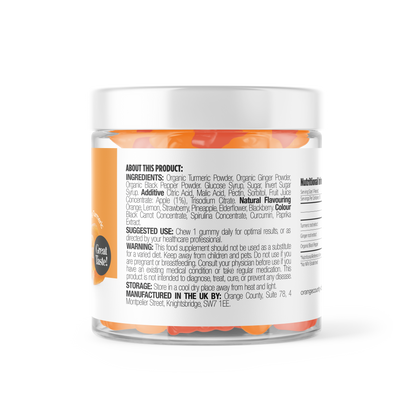 Orange County Vegan Turmeric Gummies - Mixed Fruit Flavour
