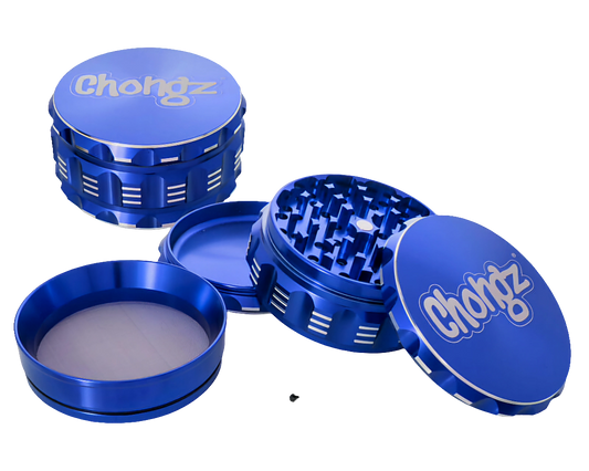 Chongz 90mm “Big Big Love” 4pt Herb Grinder – Blue