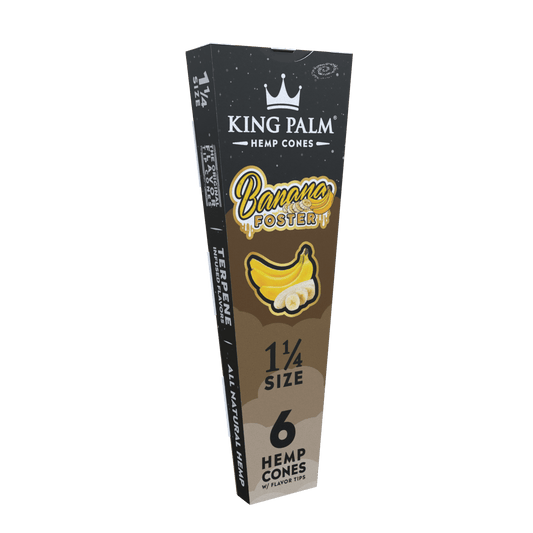 King Palm 1¼ Flav Cones [6pc] - Banana Foster