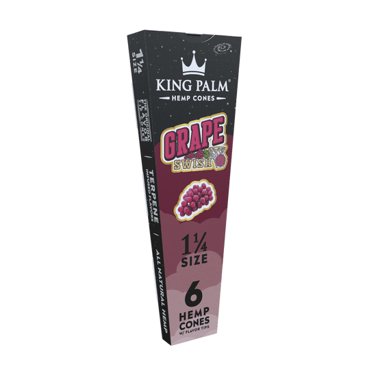 King Palm 1¼ Flav Cones [6pc] - Grape Swish