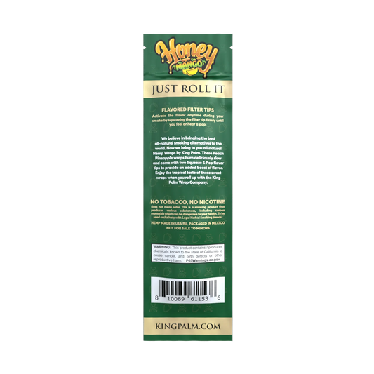 King Palm Hemp Wraps Honey Mango