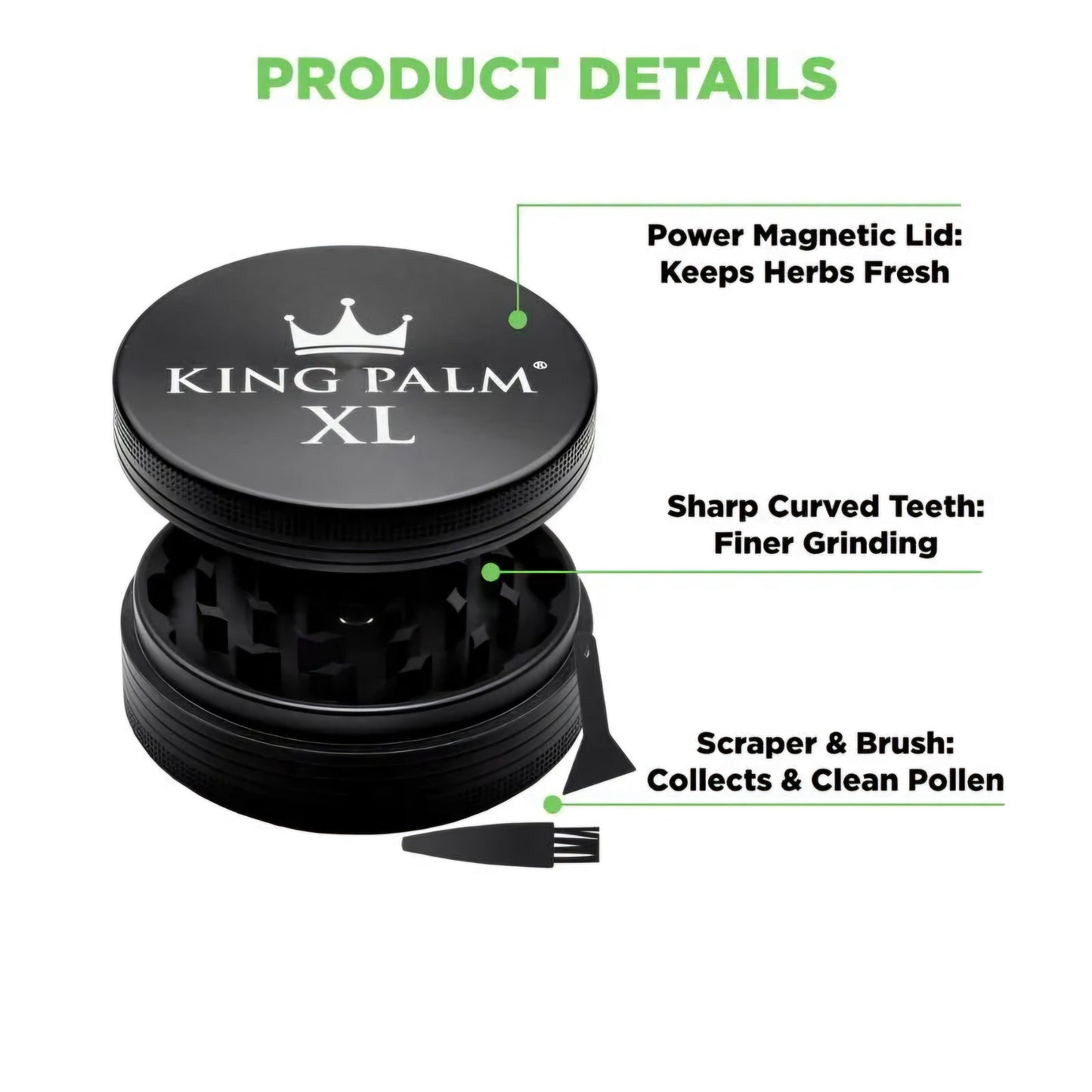 King Palm XL Mega Shredder - 4Inch