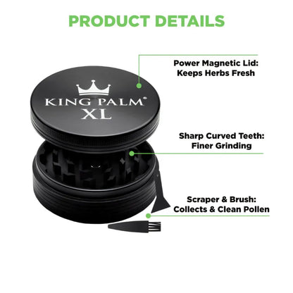 King Palm XL Mega Shredder - 4Inch