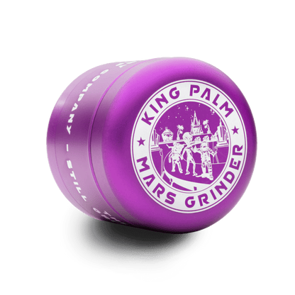 King Palm Mars Herb Grinder with Kief Catcher - Purple