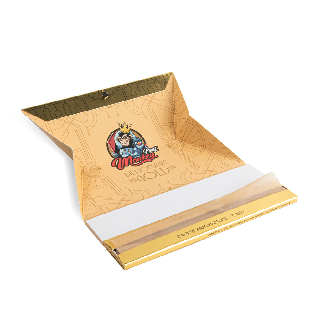 Monkey King Rolling Papers & Tips: Billionaire Gold XL