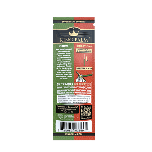 King Palm – Honey & Kiwi - 2 King Rolls