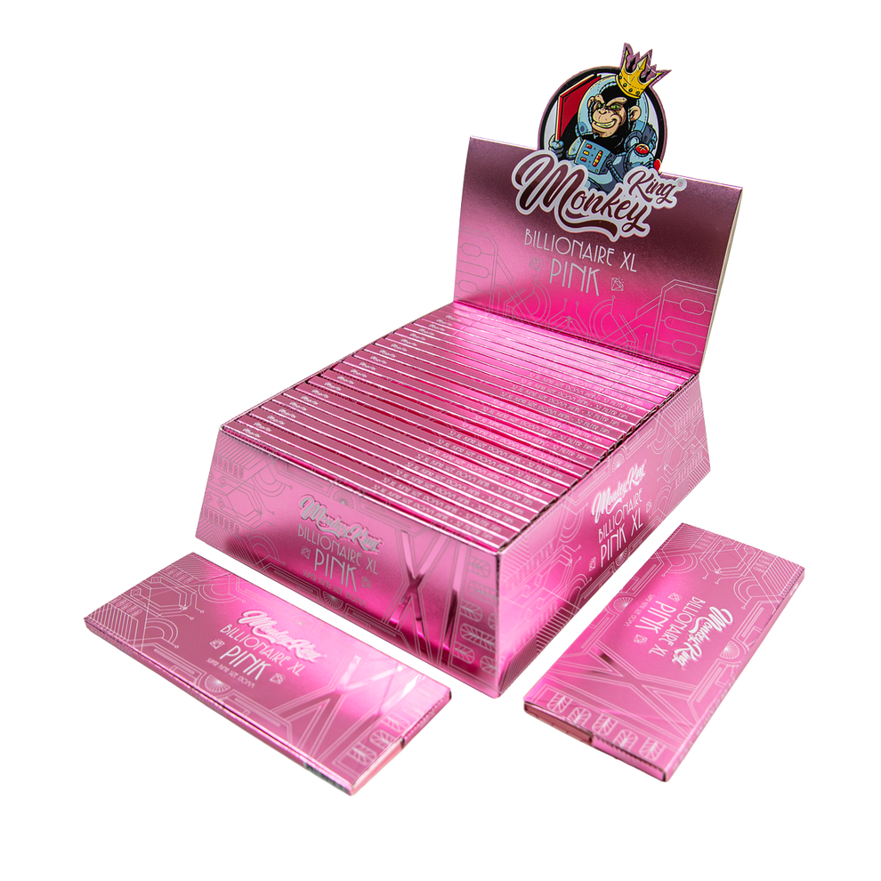 Monkey King Rolling Papers + Tips: Billionaire Pink XL