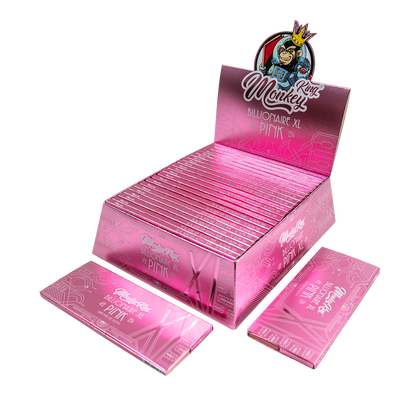Monkey King Rolling Papers + Tips: Billionaire Pink XL