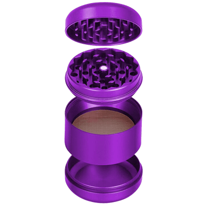 King Palm Mars Herb Grinder with Kief Catcher - Purple