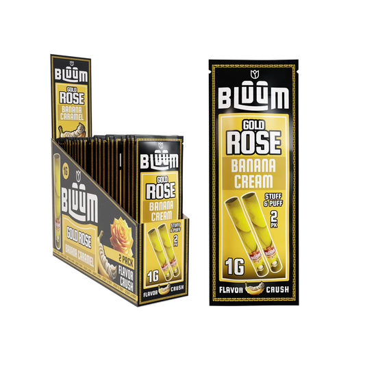 King Palm Bluum Wild Flower Rolls - 2pc / Gold Rose & Banana Cream