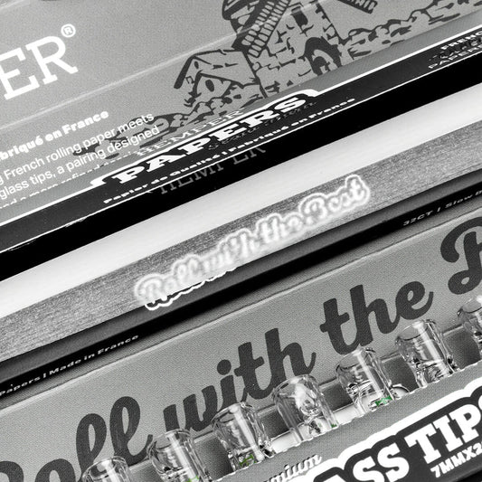 Hemper White Kingsize Paper Booklet + 7mm Glass Tips