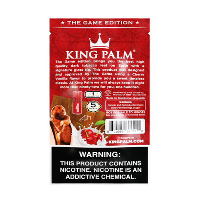 King Palm Wraps - Cherry Vanilla w/Glass Tip