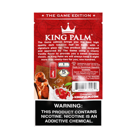 King Palm Wraps - Cherry Vanilla w/Glass Tip