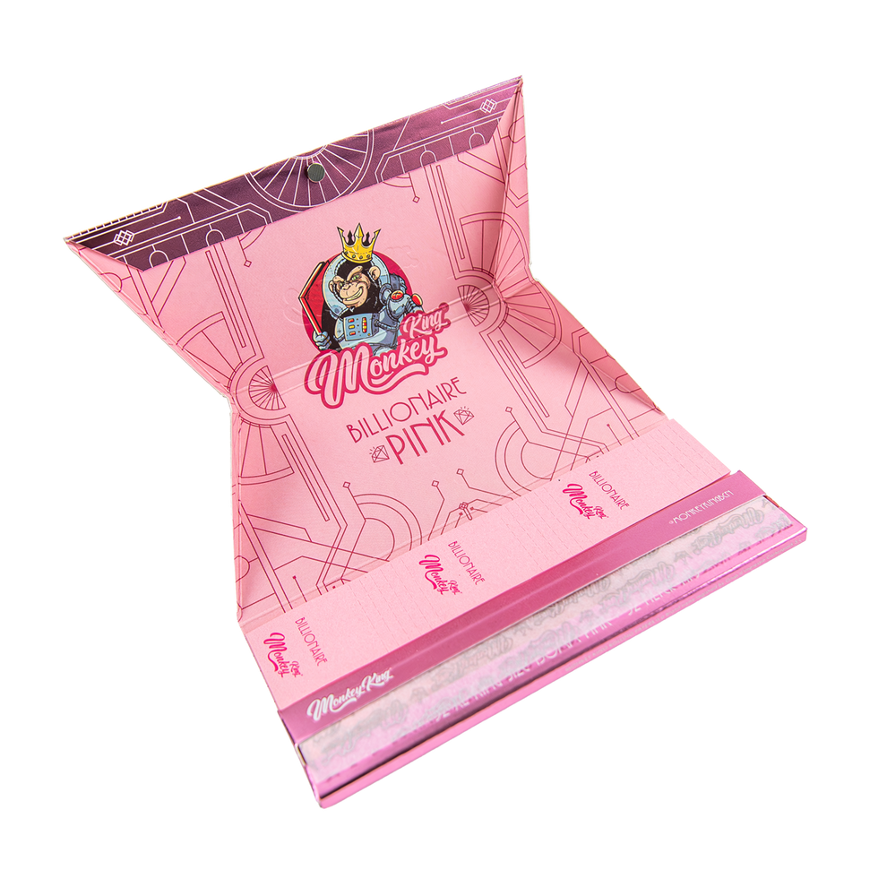 Monkey King Rolling Papers + Tips: Billionaire Pink XL