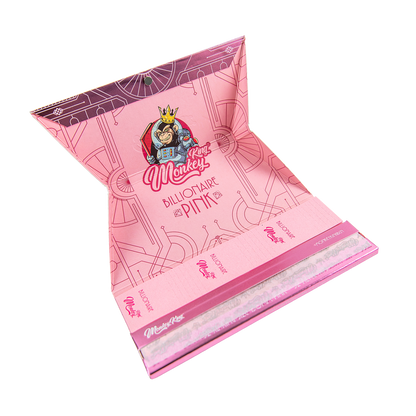 Monkey King Rolling Papers + Tips: Billionaire Pink XL