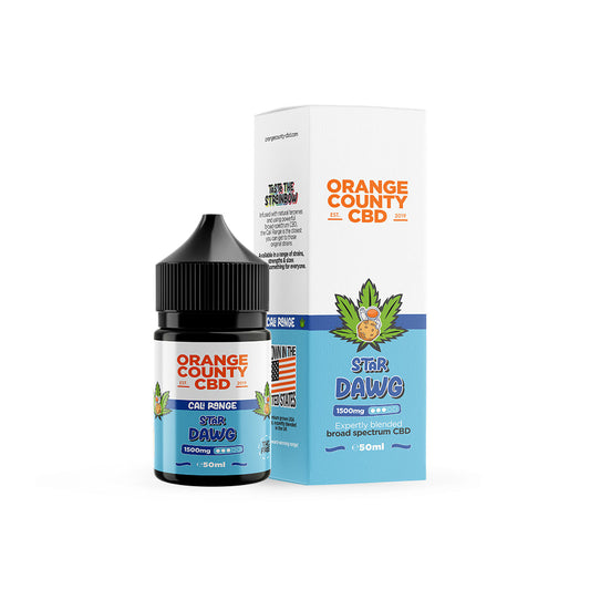 Orange County 1500mg Broad-Spectrum terpene infused E-Liquid. Stardawg Flavour