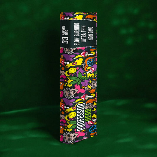 Professor Herb Kingsize Rolling Papers & Tips - Organic Hemp Paper