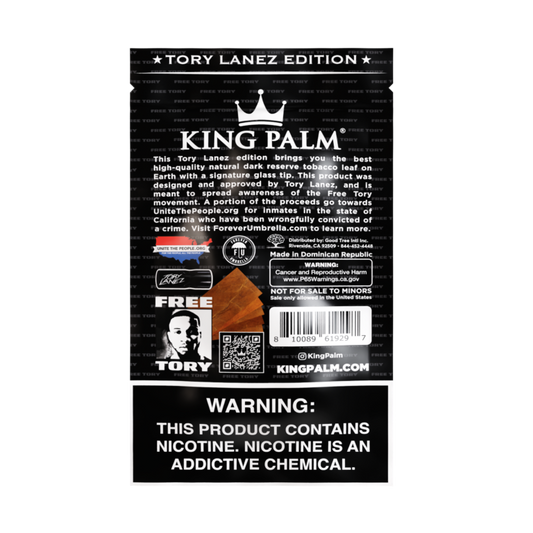 King Palm Wraps - Natural Tobacco w/Glass Tip