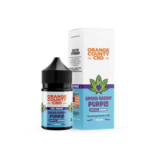 Orange County 1500mg Broad-Spectrum terpene infused E-Liquid. Grand Daddy Purple Flavour