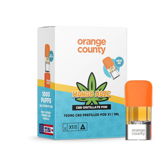 Orange County - Mango Haze 1ml Replacement Pod (750mg)