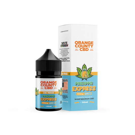 Orange County 1500mg Broad-Spectrum terpene infused E-Liquid. Pineapple Express Flavour
