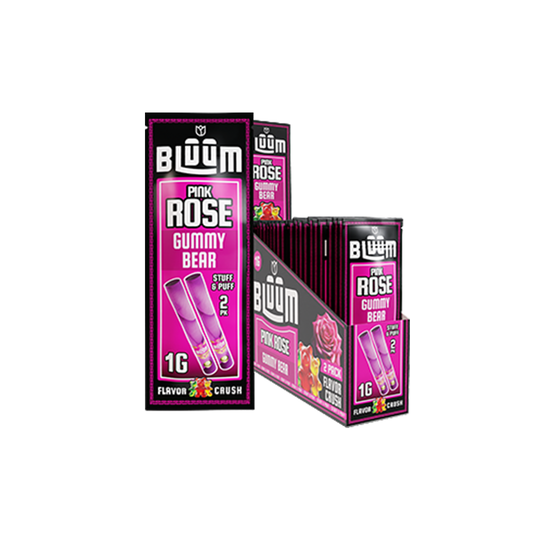 King Palm Bluum Wild Flower Rolls - 2pc / Pink Rose Gummy Bear