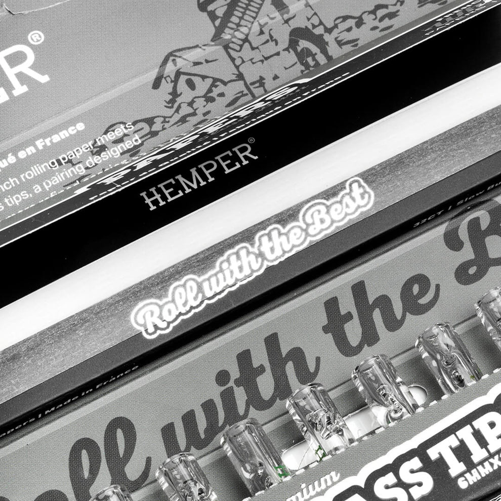 Hemper White Kingsize Papers + 6mm Glass Tips