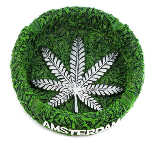 AMSTERDAM Resin Green Round Ashtray