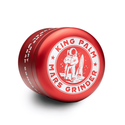 King Palm Mars Herb Grinder with Kief Catcher - Red