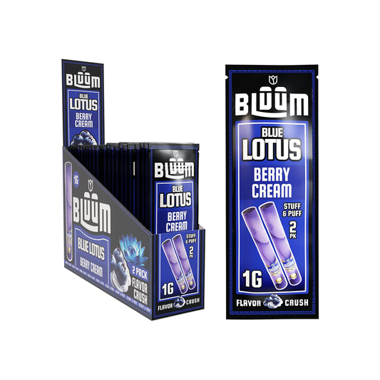 King Palm Bluum Wild Flower Rolls - 2pc / Blue Lotus & Berry Cream