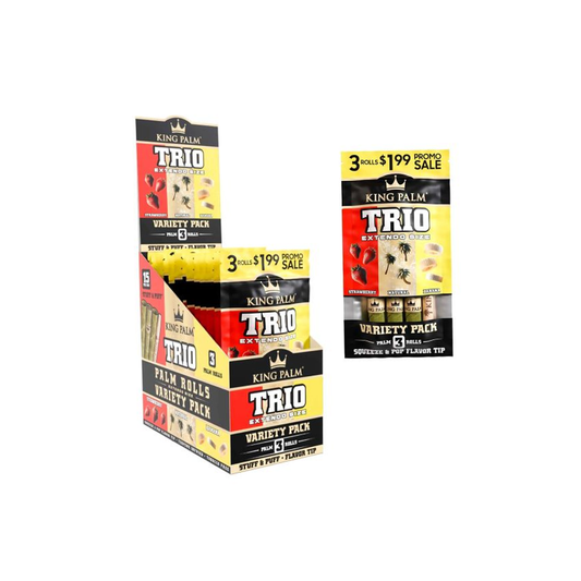 King Palm Trio Extendo Rolls Starwberry Banana Natural