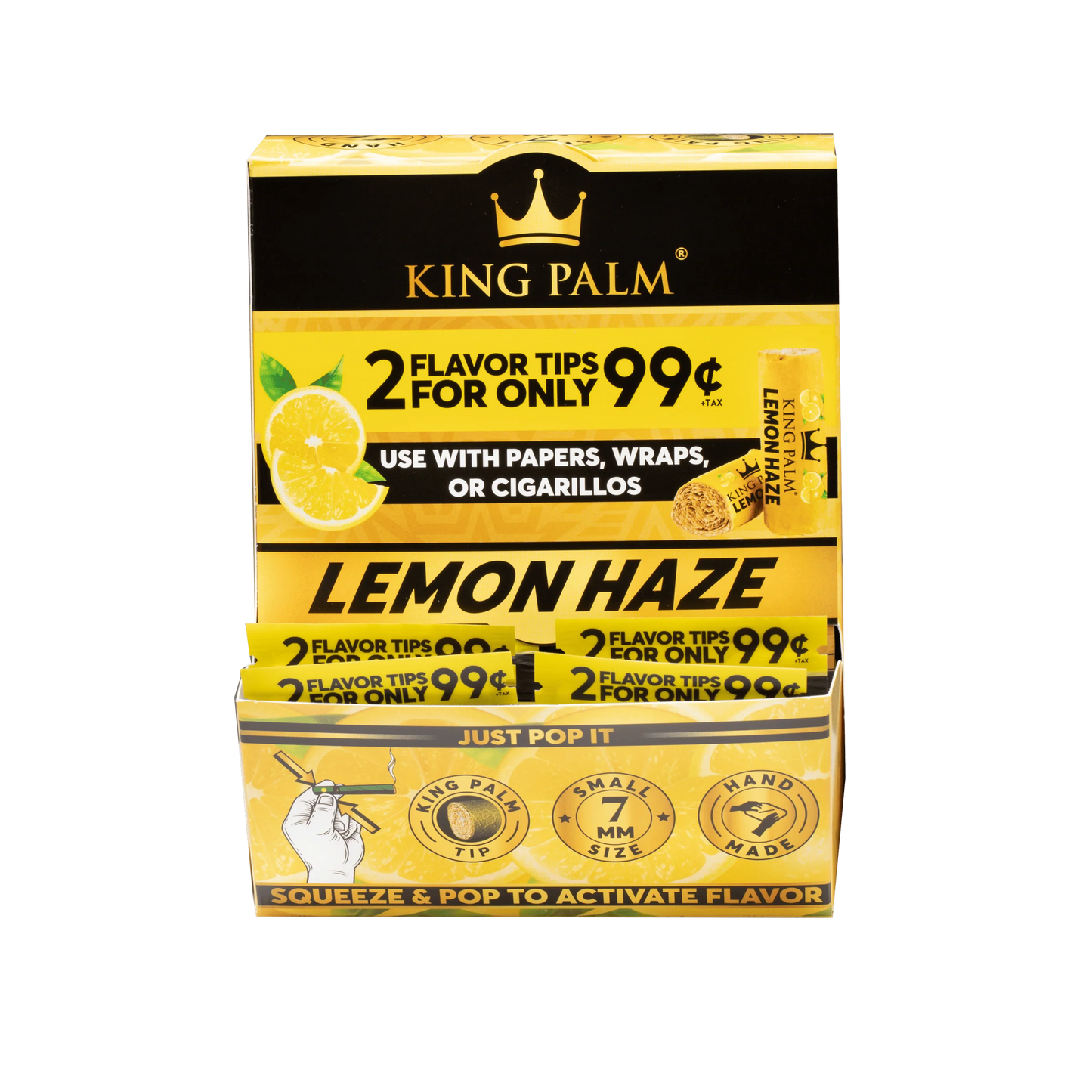 King Palm Terpene Infused Pop Tips [2pc] - Lemon Haze